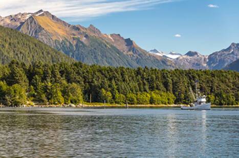 A panoramic view of Sitka in Alaska