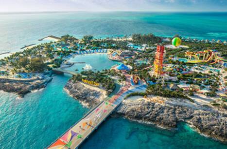 A bird's eye view of Perfect Day at CocoCay