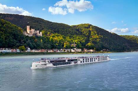 SS Elisabeth sailing along the Rhine River