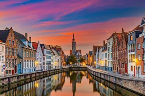 A view of Bruges, Belgium