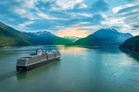 Nieuw Statendam sailing in Skagway