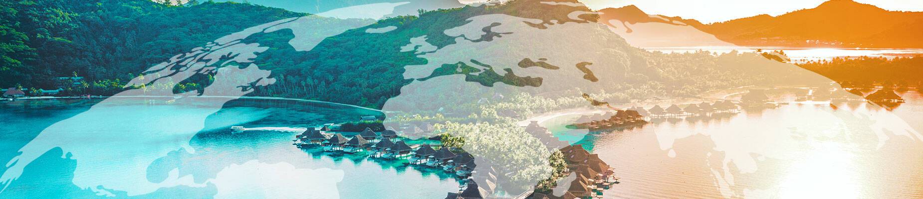 Aerial view of Bora Bora