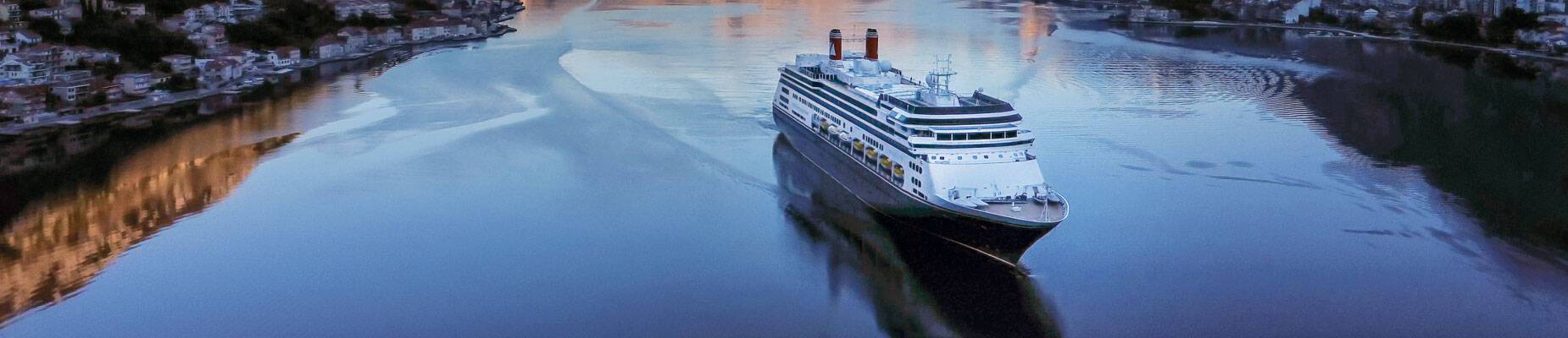 Panoramic image of Bolette at sea