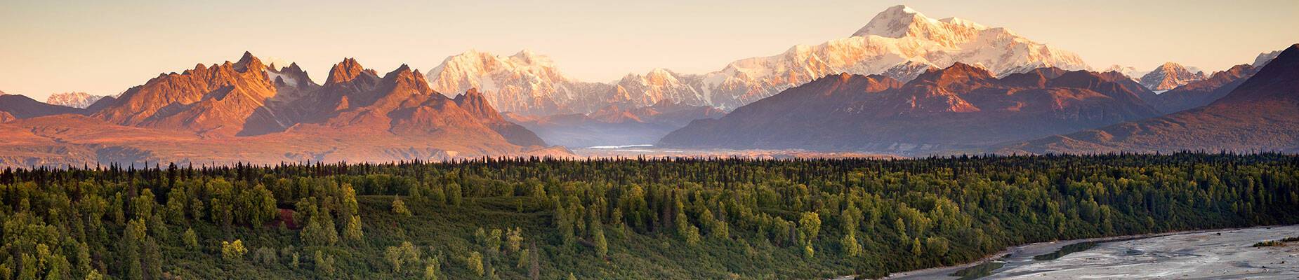 Denali Range at sunset