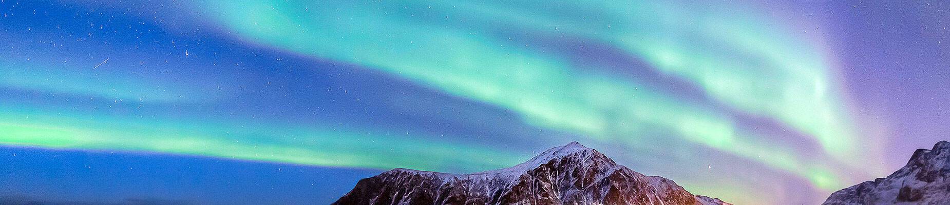 The Northern Lights in the dark of night