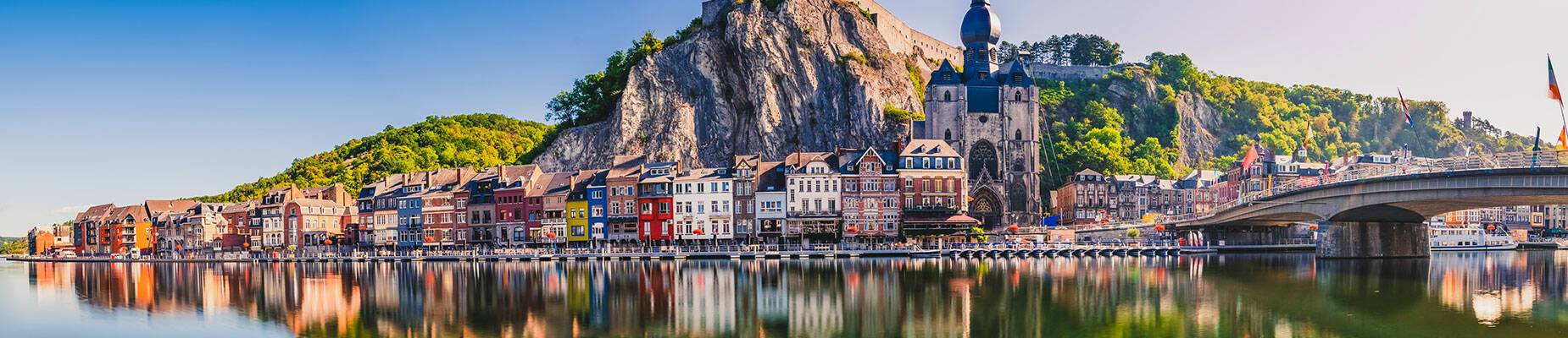 A panoramic view of Belgium from the river