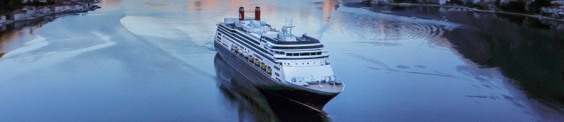 Panoramic image of Bolette at sea