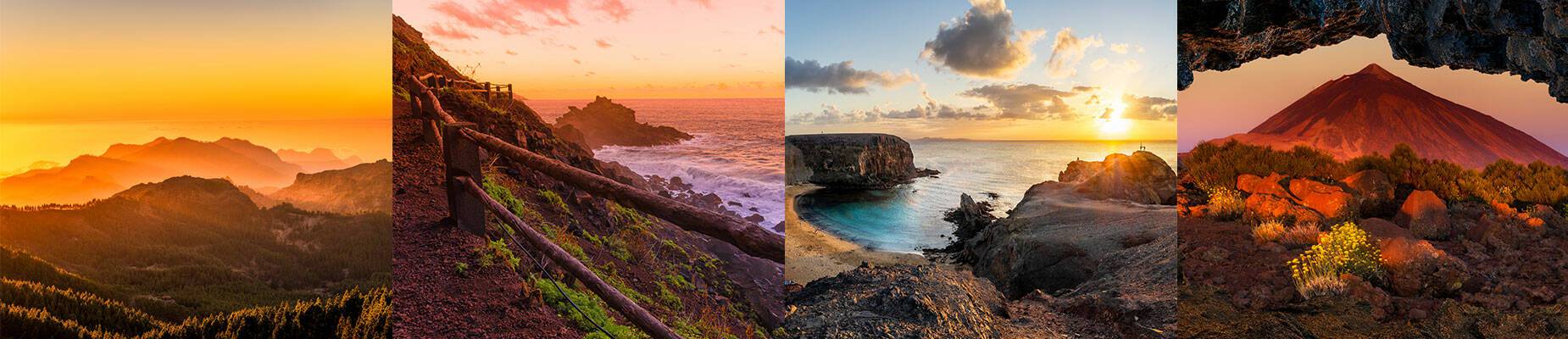 A collage of Canary Islands images