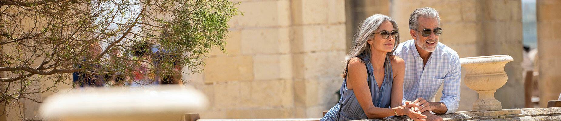 Couple looking over Valetta