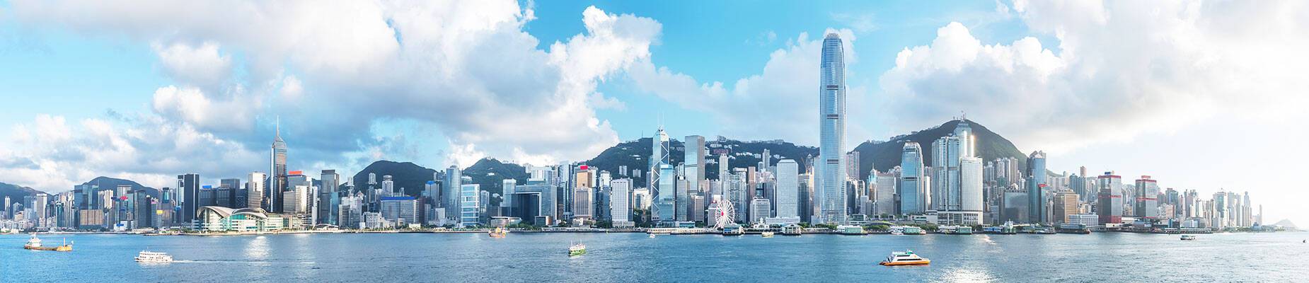 A panoramic view of Hong Kong’s skyline