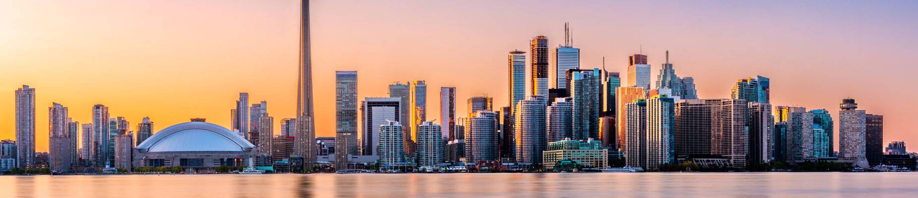 Toronto, Canada, skyline at sunset