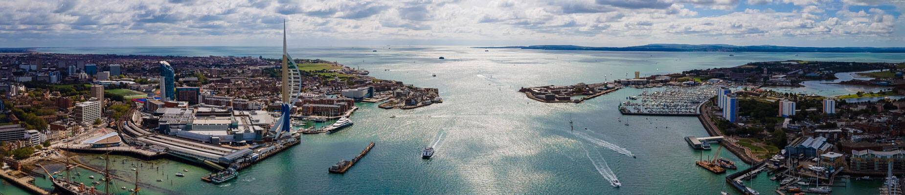 Panoramic view of Portsmouth Cruise Terminal