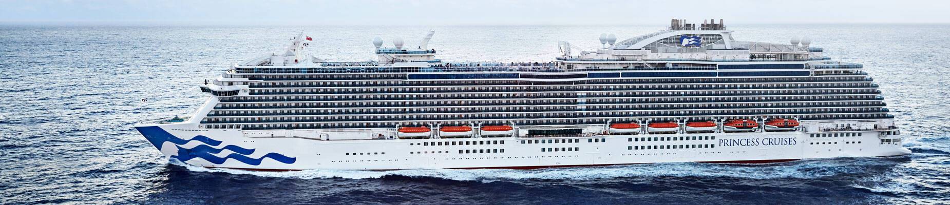 Panoramic image of Regal Princess, Princess Cruises, at sea