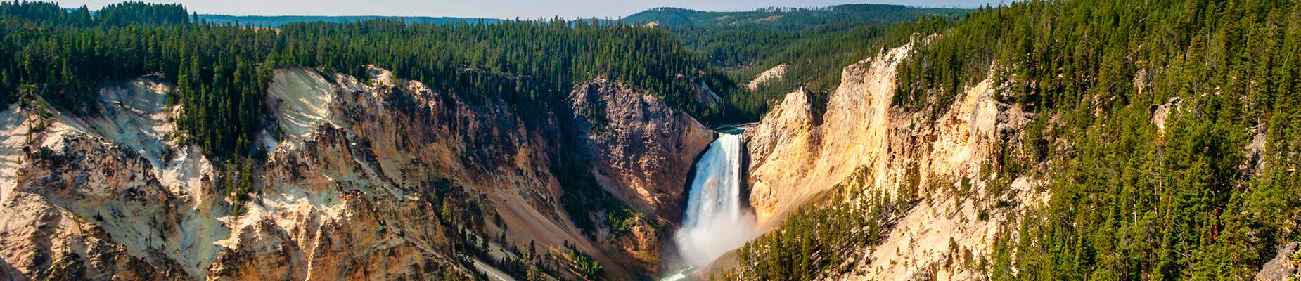 A waterfall in Yellowstone National Park
