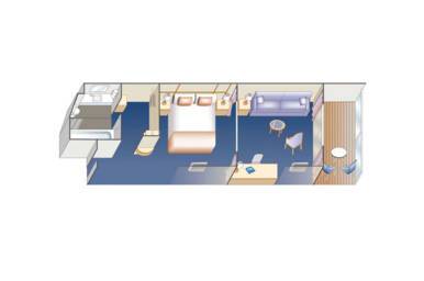 Reserve Collection Mini-Suite, Floor Plan, Enchanted Princess, Princess Cruises