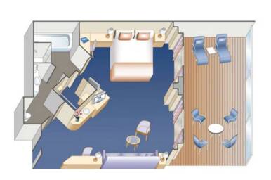Owner's Suite Floorplan, Crown Princess, Princess Cruises