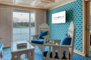 Royal Suite View to Bedroom, S.S. Sphinx, Uniworld