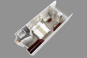 Club Veranda Stateroom Floorplan on Azamara Onward