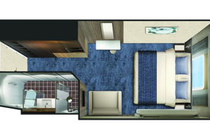 Solo Oceanview Stateroom Floor Plan, Norwegian Spirit