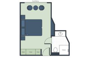 French Balcony Floorplan
