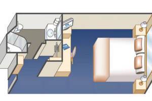 Interior Stateroom Floorplan, Island Princess, Princess Cruises