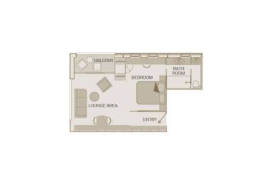 Royal Balcony Suite floorplan, Scenic Gem, configuration may vary