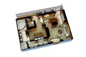 Master Suite Floor Plan, Queen Victoria, Cunard