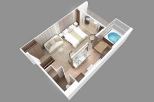 Club Spa Suite Floorplan on Azamara Journey