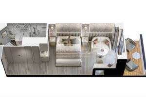 Concierge Level Veranda Stateroom Floor Plan, Allura, Oceania Cruises