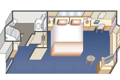 Oceanview Floorplan, Sapphire Princess, Princess Cruises