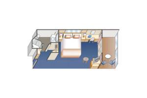Balcony, Floor Plan, Sky Princess, Princess Cruises