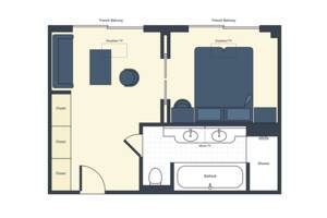 Grand Suite Floor Plan, S.S. Bon Voyage, Uniworld