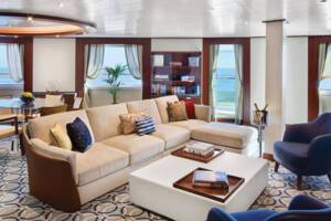 Grand Signature Suite Living Area, Seabourn Ovation
