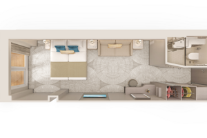 Club Balcony Suite Floor plan, Norwegian Prima