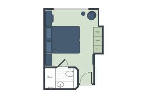 Deluxe Stateroom Floor Plan, S.S. La Venezia, Uniworld