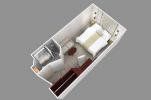 Club Interior Stateroom Floorplan on Azamara Onward
