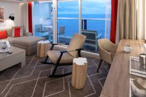 Celebrity Suite living area, Celebrity Edge