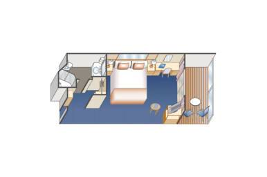 Balcony Stateroom, Floor Plan,  Sky Princess