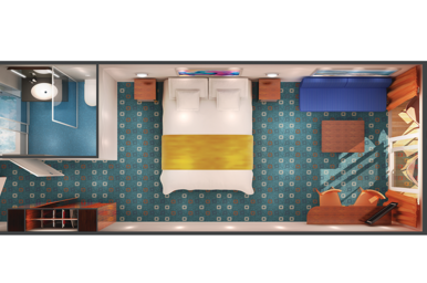 Club Balcony Suite Floorplan, Norwegian Star
