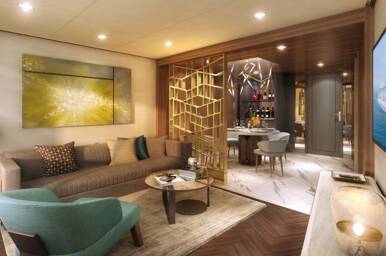 Sky Suite, Living Room, Enchanted Princess, Princess Cruises