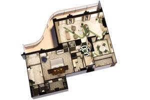 Grand Suite Floor Plan, Queen Anne, Cunard
