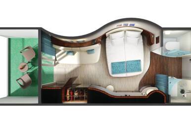 Balcony Stateroom floor plan, Norwegian Epic