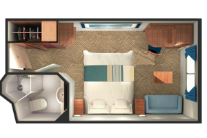 Oceanview Stateroom Floorplan, Pride of America