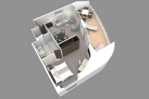 Club Ocean Suite Floorplan on Azamara Onward