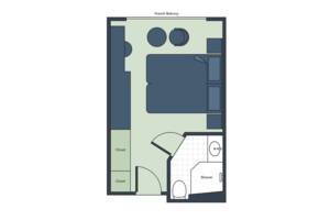 French Balcony Floor Plan, S.S. Beatrice, Uniworld
