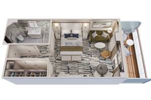 Penthouse Suite Floor Plan, Riviera, Oceania Cruises