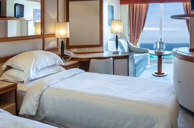 Outside Bedroom (Twin Bed Configuration), Ventura, P&O Cruises