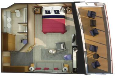 Queen Suite Floor Plan, Queen Elizabeth, Cunard