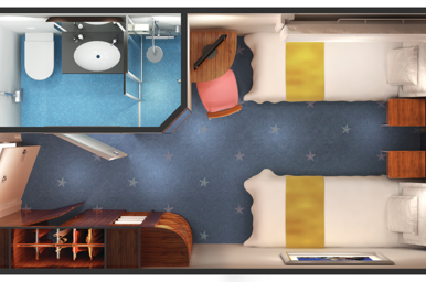 Inside Stateroom Floorplan, Norwegian Star
