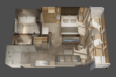 Vista Suite Floorplan, Sun Princess, Princess Cruises